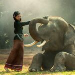 girl with elephant